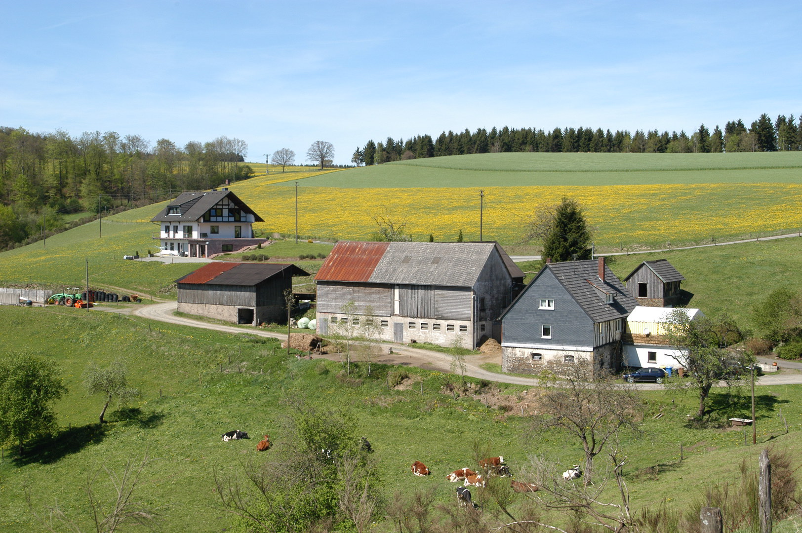 Landschaft mit Häusern von Hollenseifen